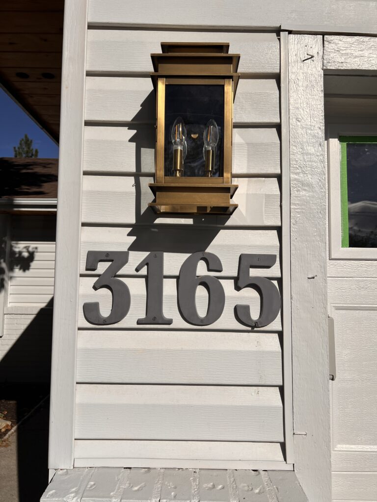 New gold lantern exterior lighting