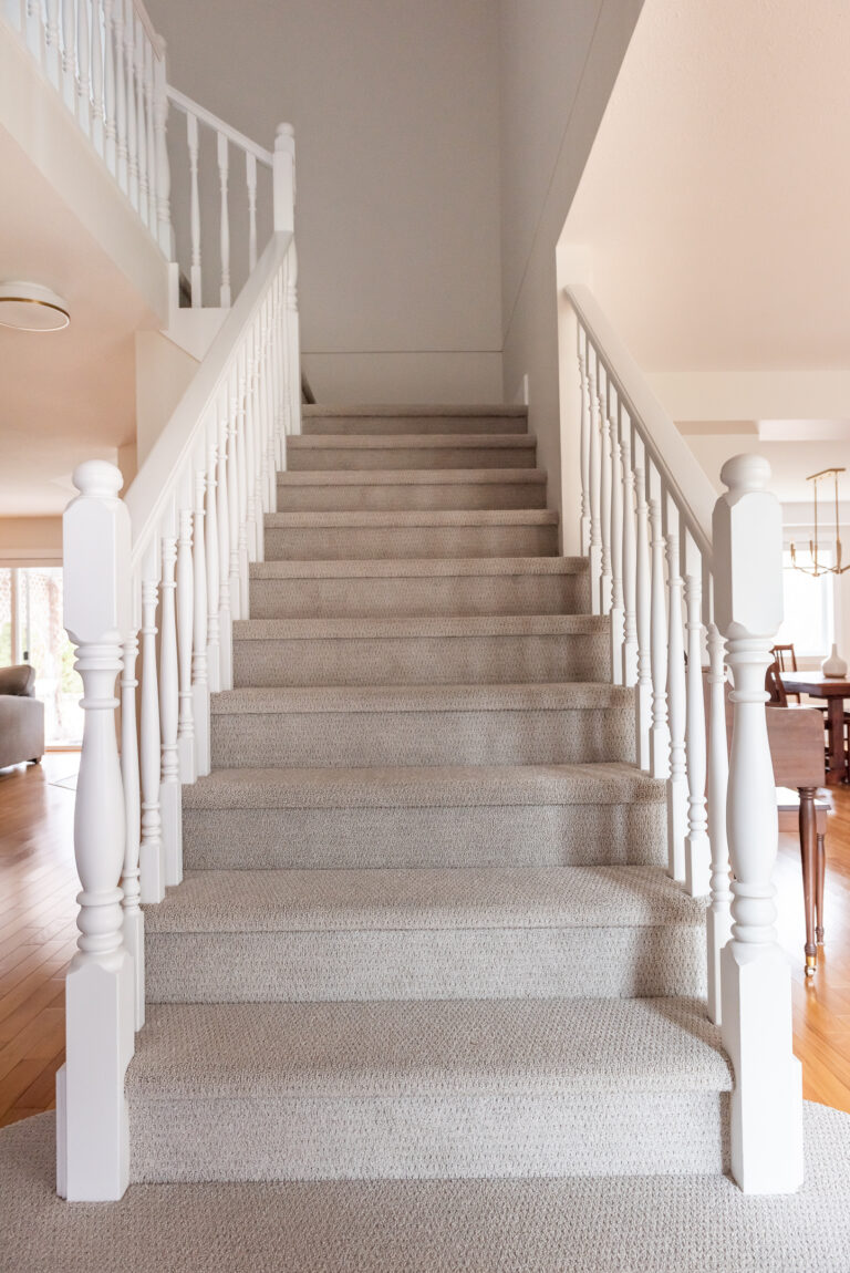 carpeted stairs